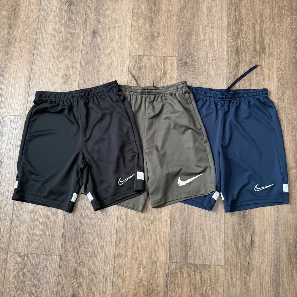 Nike Athletic Shorts Boys Large Multicolor Dri-FIT Soccer Lot of 3